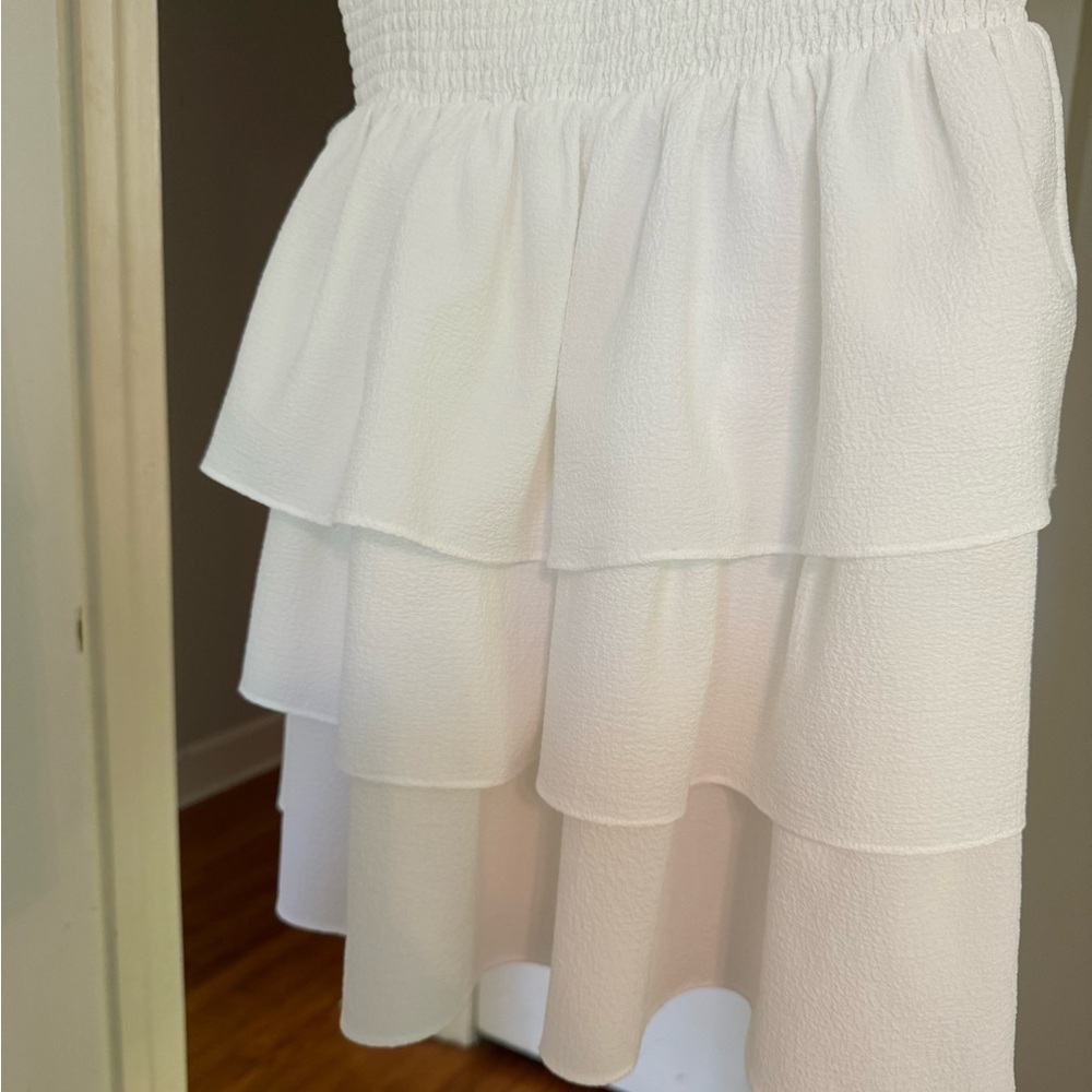 White Ruffled Dress - Picture 3 of 5